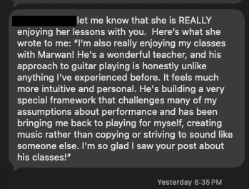 Student testimonial